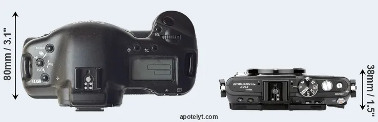 Compare 1D versus E-PL5 top