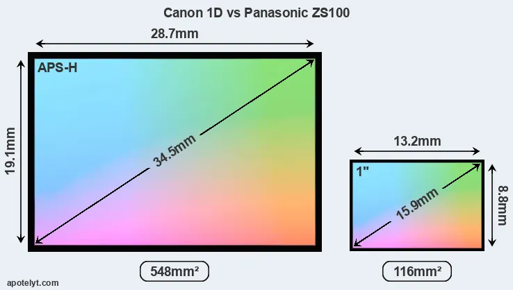 Canon 1D and Panasonic ZS100 sensor measures