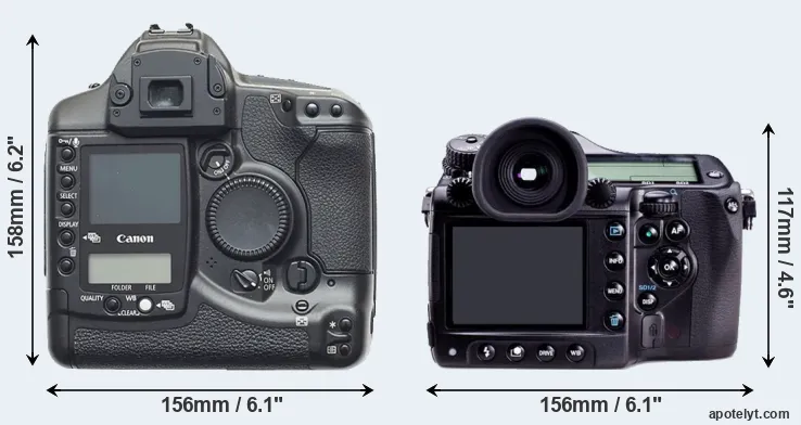 Comparison 1D or 645D rear