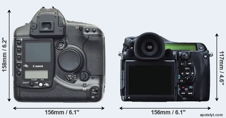 Comparison 1D or 645Z rear