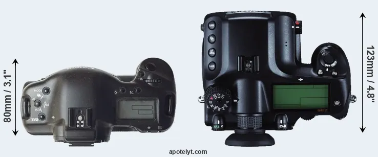 Compare 1D versus 645Z top