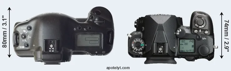 Compare 1D versus K-3 III top
