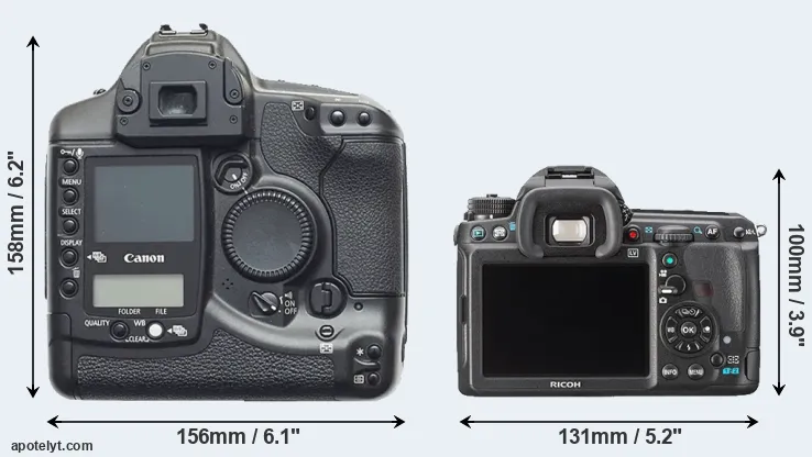 Comparison 1D or K-3 rear