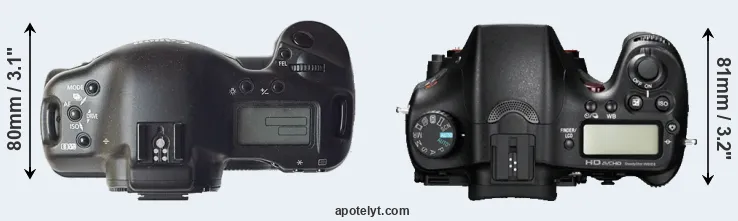 Compare 1D versus A77 top