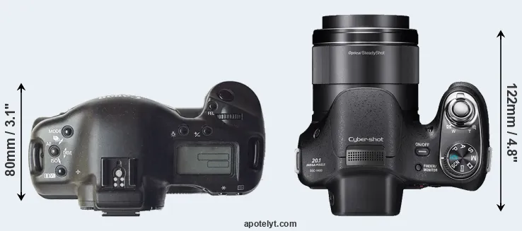 Compare 1D versus H400 top