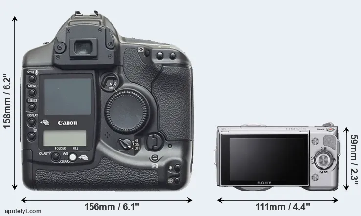 Comparison 1D or NEX-5 rear