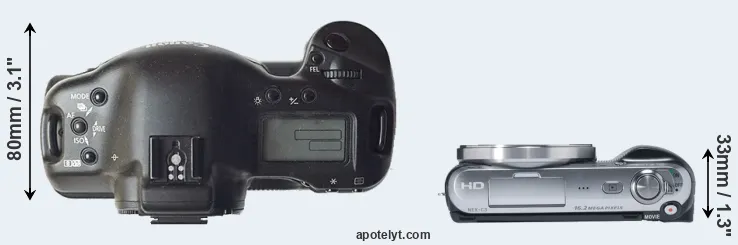 Compare 1D versus NEX-C3 top