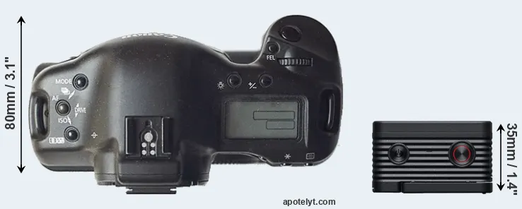 Compare 1D versus RX0 II top