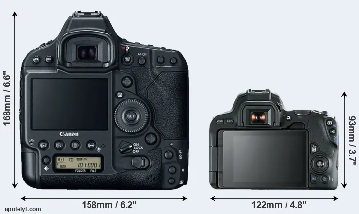 Comparison 1DX Mark II or 200D rear