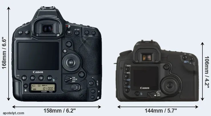 Comparison 1DX Mark II or 20D rear