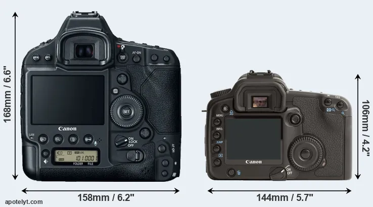 Comparison 1DX Mark II or 30D rear