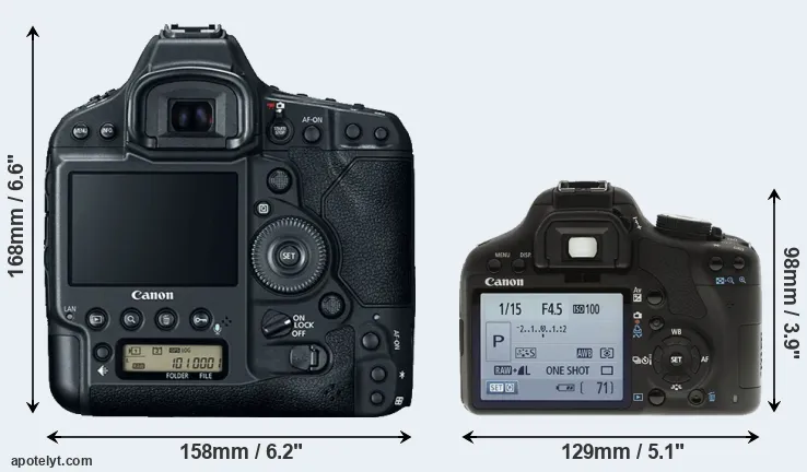 Comparison 1DX Mark II or 500D rear