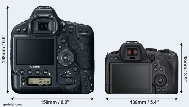 Comparison 1DX Mark II or R6 Mark II rear