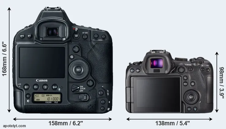 Comparison 1DX Mark II or R6 rear