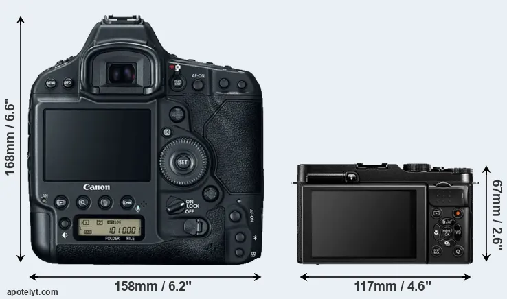 Comparison 1DX Mark II or X-A1 rear