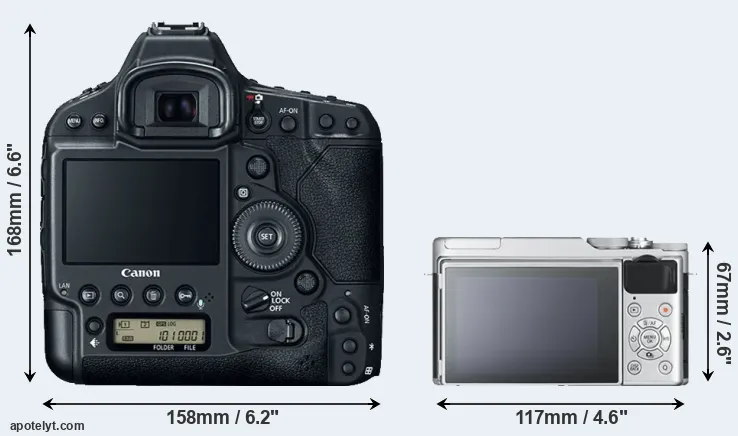 Comparison 1DX Mark II or X-A10 rear