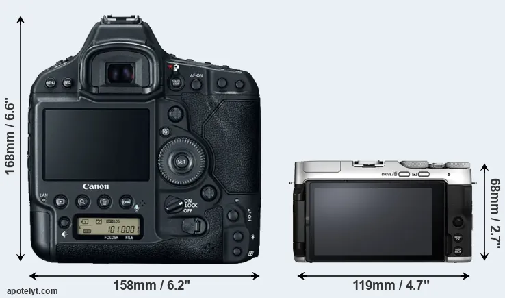 Comparison 1DX Mark II or X-A7 rear