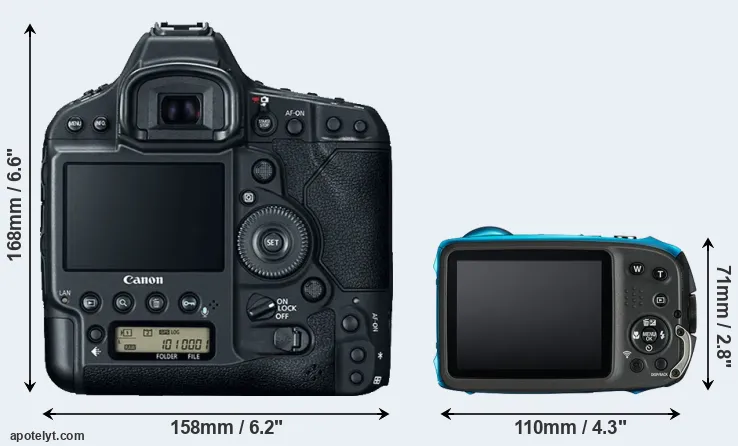 Comparison 1DX Mark II or XP130 rear