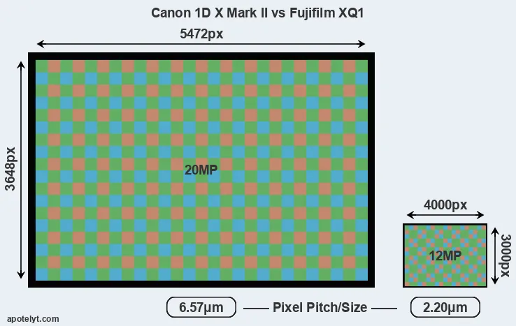 1DX Mark II versus XQ1 MP