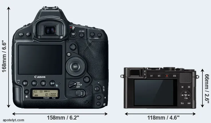 Comparison 1DX Mark II or D-LUX Typ 109 rear
