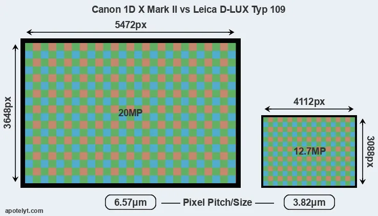 1DX Mark II versus D-LUX Typ 109 MP
