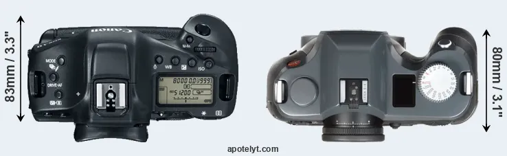 Compare 1DX Mark II versus S-E Typ 006 top