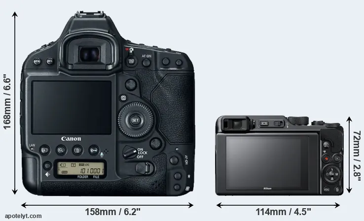 Comparison 1DX Mark II or A1000 rear