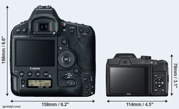 Comparison 1DX Mark II or B500 rear