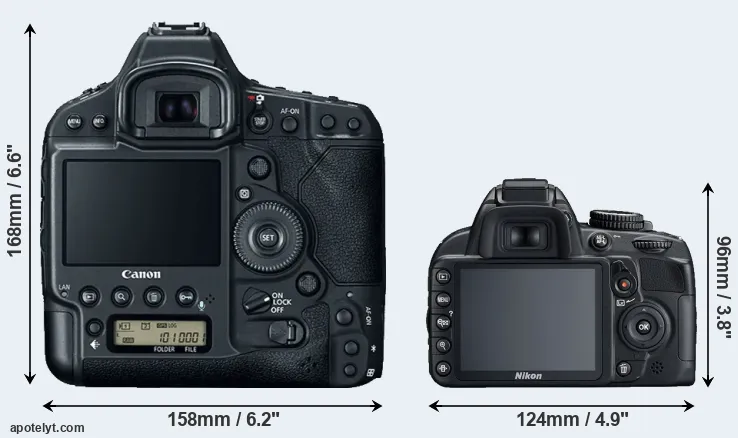 Comparison 1DX Mark II or D3100 rear