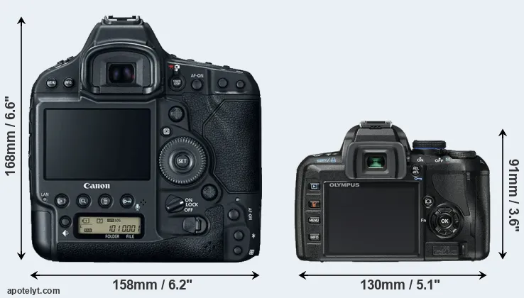 Comparison 1DX Mark II or E-450 rear