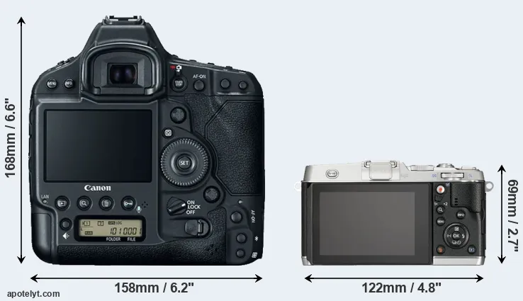 Comparison 1DX Mark II or E-P5 rear