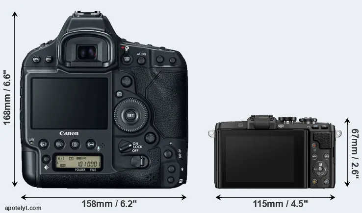 Comparison 1DX Mark II or E-PL7 rear