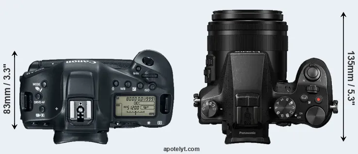 Compare 1DX Mark II versus FZ2500 top