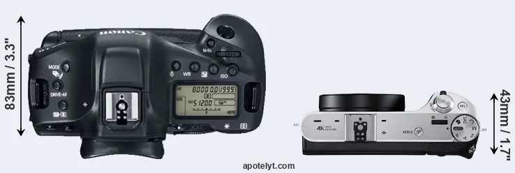 Compare 1DX Mark II versus NX500 top