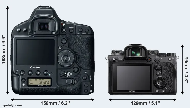 Comparison 1DX Mark II or A9 II rear