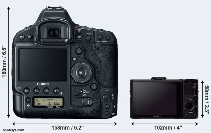 Comparison 1DX Mark II or RX100 II rear