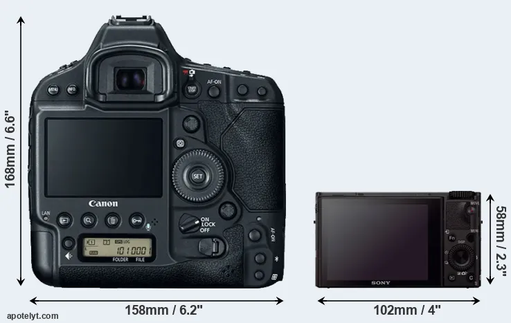Comparison 1DX Mark II or RX100 III rear