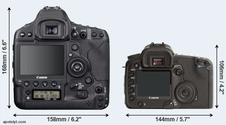 Comparison 1DX Mark III or 30D rear