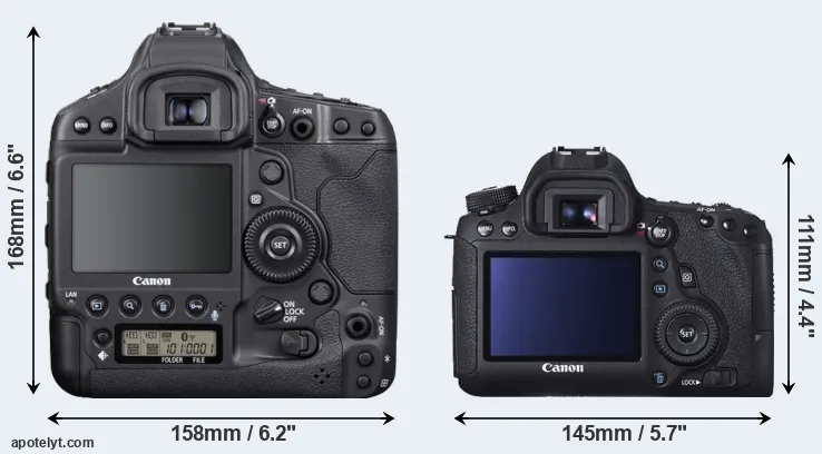 Comparison 1DX Mark III or 6D rear