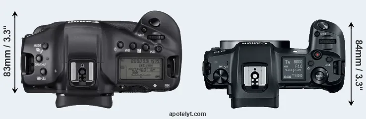 Compare 1DX Mark III versus Canon R top