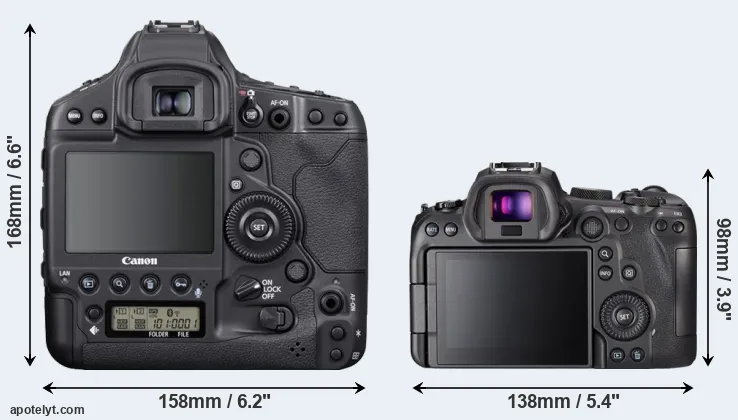 Comparison 1DX Mark III or R6 rear