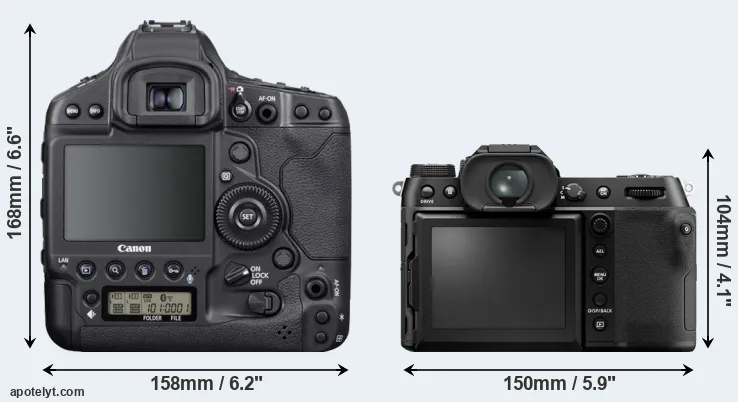 Comparison 1DX Mark III or GFX 50S II rear