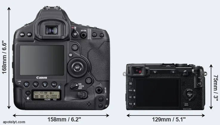 Comparison 1DX Mark III or X-E2 rear