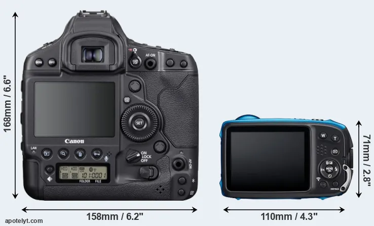 Comparison 1DX Mark III or XP140 rear