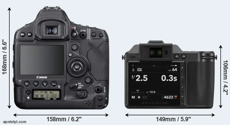 Comparison 1DX Mark III or X2D 100C rear