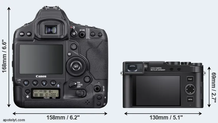 Comparison 1DX Mark III or D-LUX 8 rear