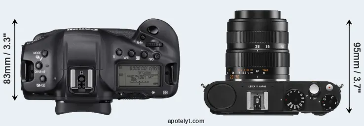 Compare 1DX Mark III versus X Vario top