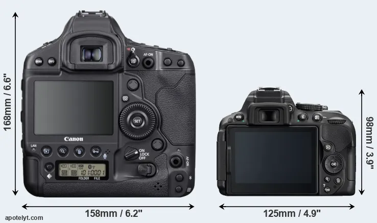 Comparison 1DX Mark III or D5300 rear
