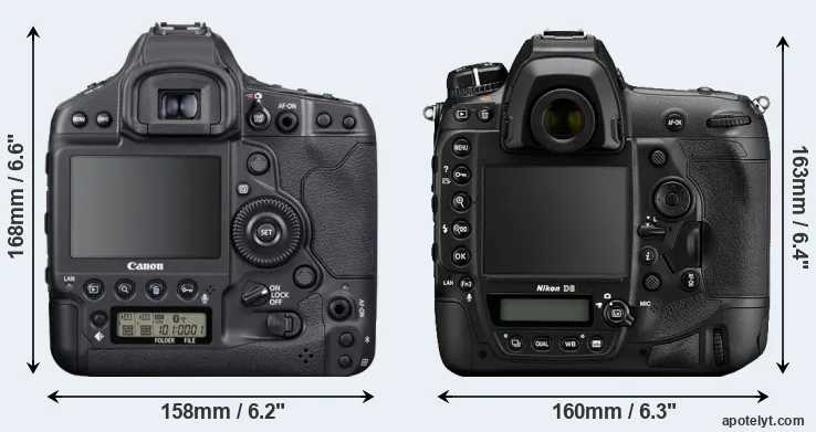 Comparison 1DX Mark III or D6 rear
