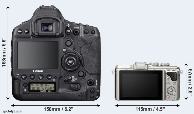 Comparison 1DX Mark III or E-PL8 rear